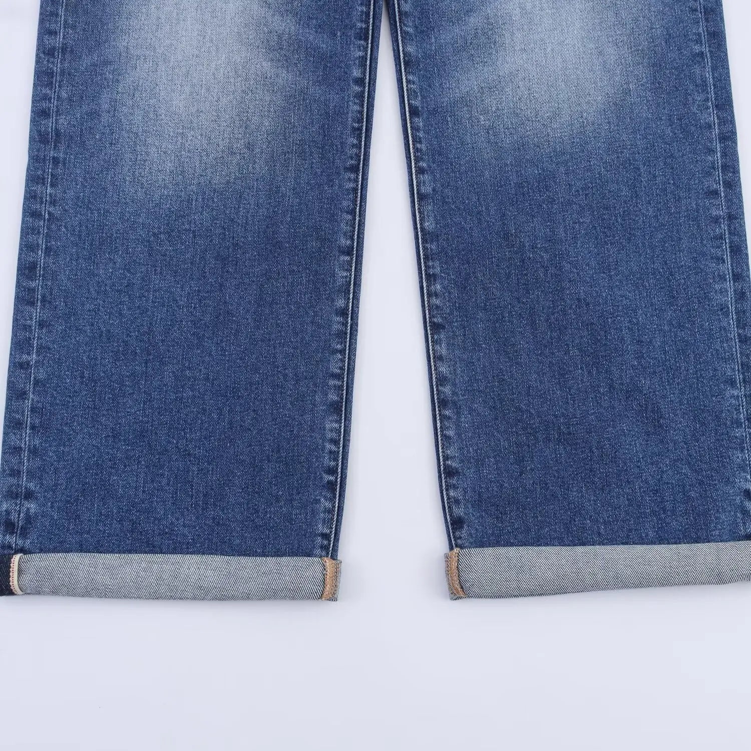 HH Women Denim Pant Sets Long Sleeves Belt Turn-Down Collar Coats+Loose Zipper Pockets High Waist Hemming Autumn Trousers
